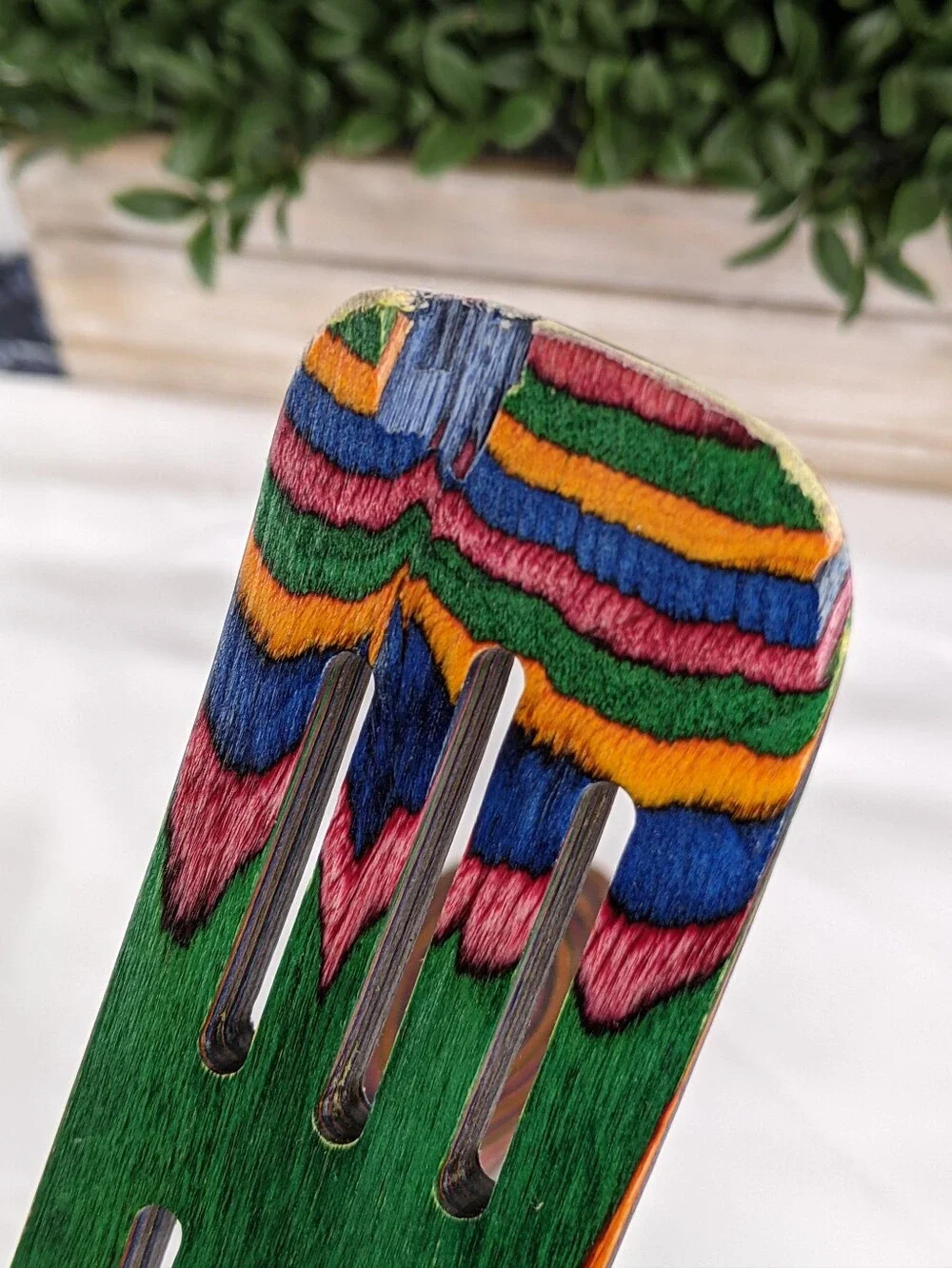 Island Bamboo Rainbow Pakkawood Utensil Set (3pc)